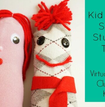 kid made sock stuffed toy