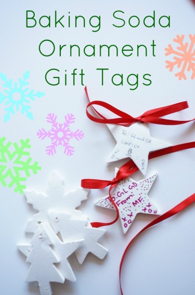 baking soda ornament gift tags