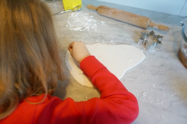 baking soda ornament with child