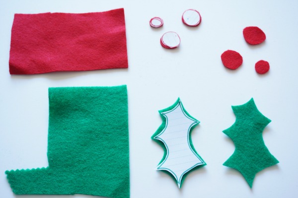 felt holly cut out
