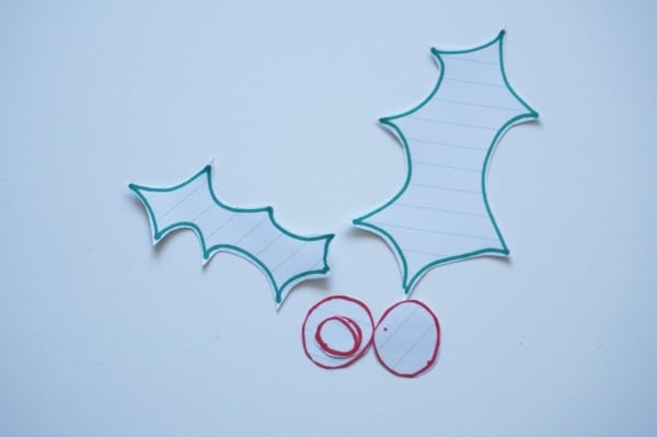 felt holly paper template