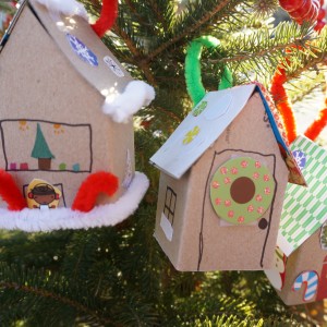 paper house ornament template