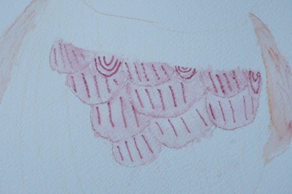 owl feather watercolour