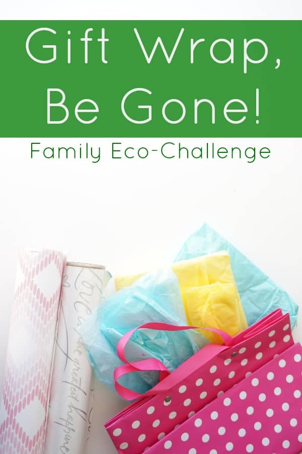 family eco-challenge gift wrap