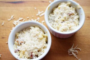 mac and cheese in ramekins