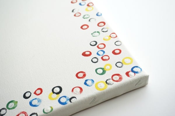 Olympic ring painting dots