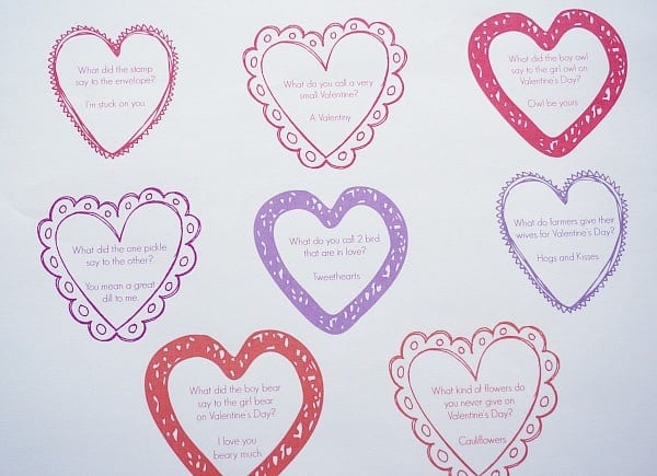 Jokes valentine lunch printable box daughter friends school Silly Valentine's Day Jokes for Kids A Free Printable