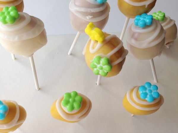 cake pop with bunny on top