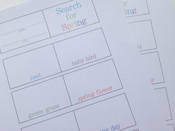 search for spring printable
