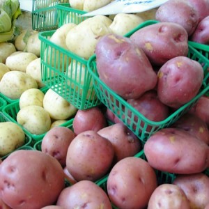 farmers market potatoes