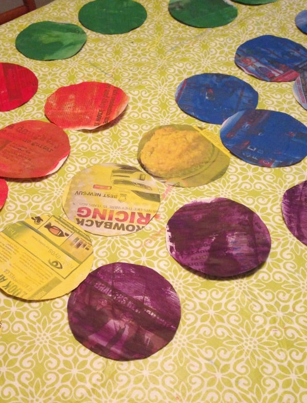 rainbow bunting cut out