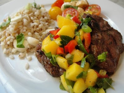 peach and mint salsa
