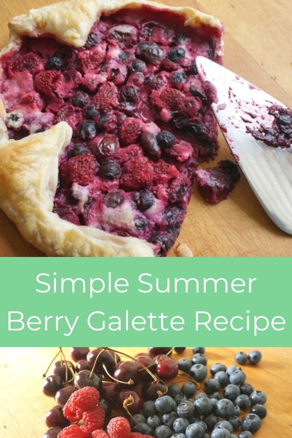 simple summer berry galette baked with title