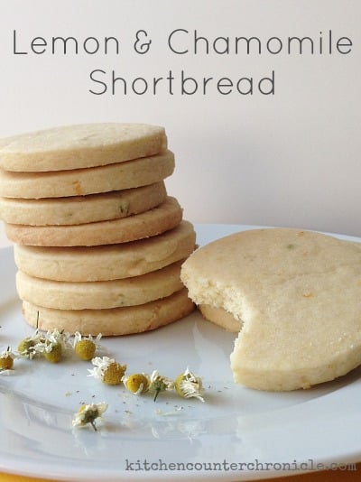 Lemon and Chamomile Shortbread Cookies