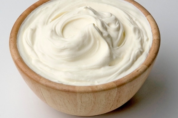 whipped mascarpone in bowl