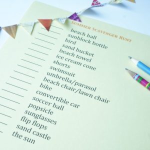 summer scavenger hunt for kids