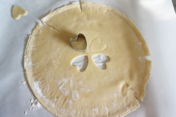 pie crust with heart vents cut in it