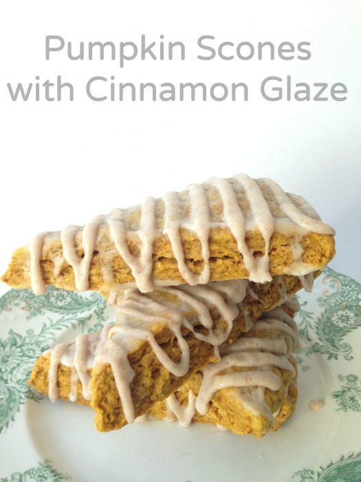 pumpkin scones with cinnamon glaze