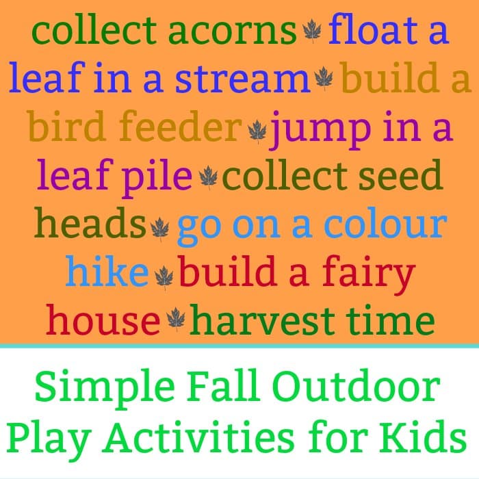 Simple Fall Outdoor Play Activities for Kids and Families