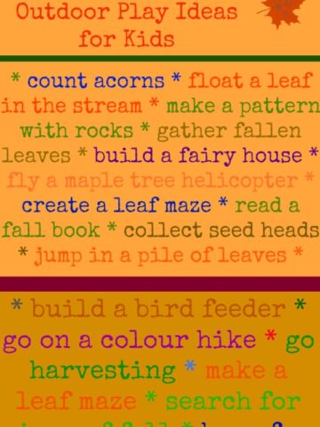 Simple Outdoor Play Ideas for Kids - A fabulous collection of free activities to inspire families to get outside and play in the fall | outdoor play for kids | nature play | fall activities for kids |
