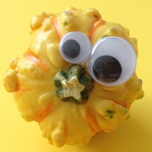 gourd craft for kids with googly eyes