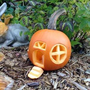 jack o lantern fairy house