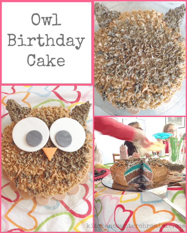 owl birthday cake