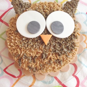 owl birthday cake