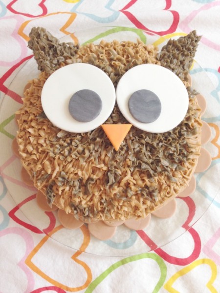 owl birthday cake