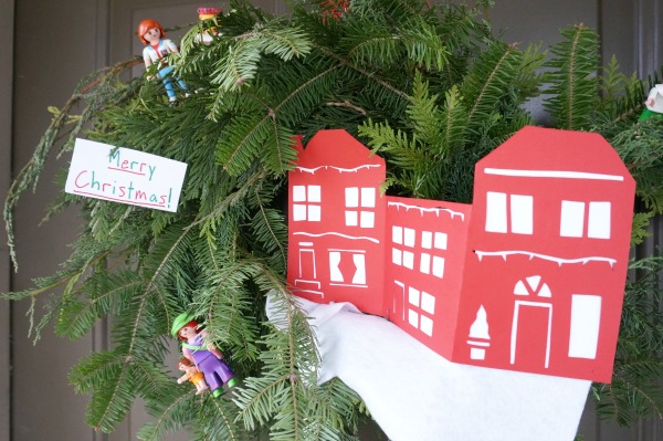 holiday wreath with kids