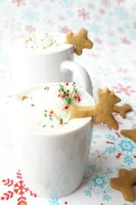 reindeer and gingerbread men leaping