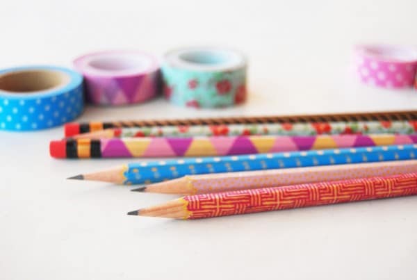 washi tape pencils
