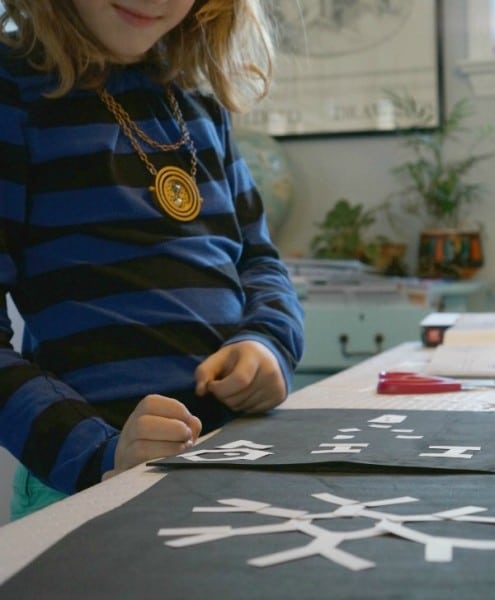 building snowflakes with kids