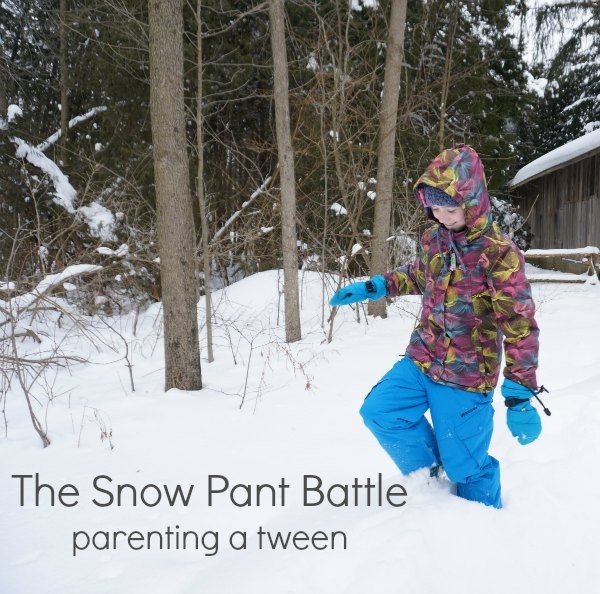the snow pant battle tween