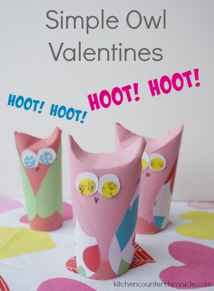 simple owl valentines