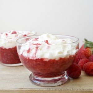 valentines day dessert strawberry raspberry fool