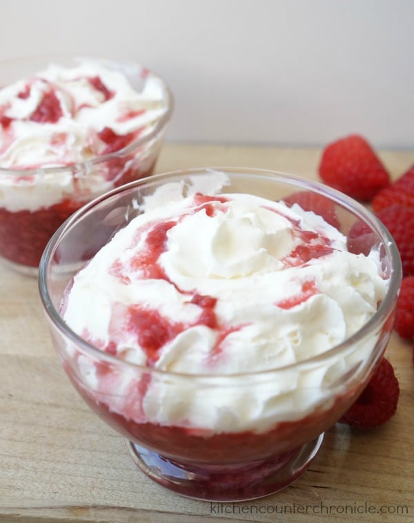 valentines day dessert strawberry raspberry fool