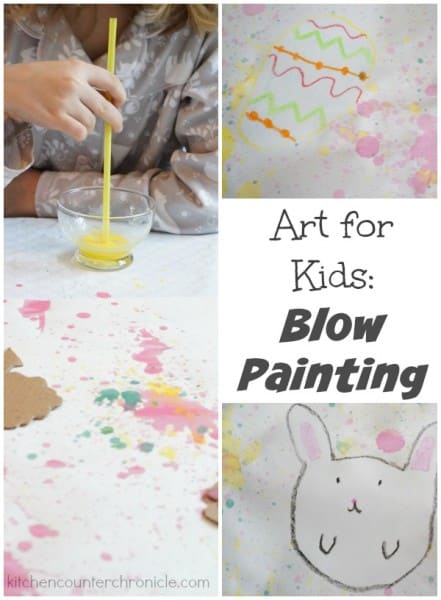art for kids blow painting