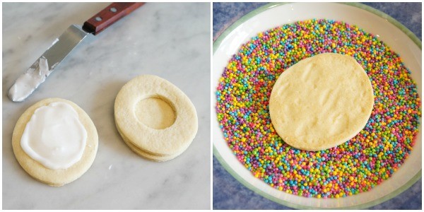 candy filled easter cookies decorated