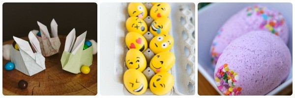 easter crafts for tweens to make 5  - easter egg bath bombs, emoji easter eggs and paper easter baskets