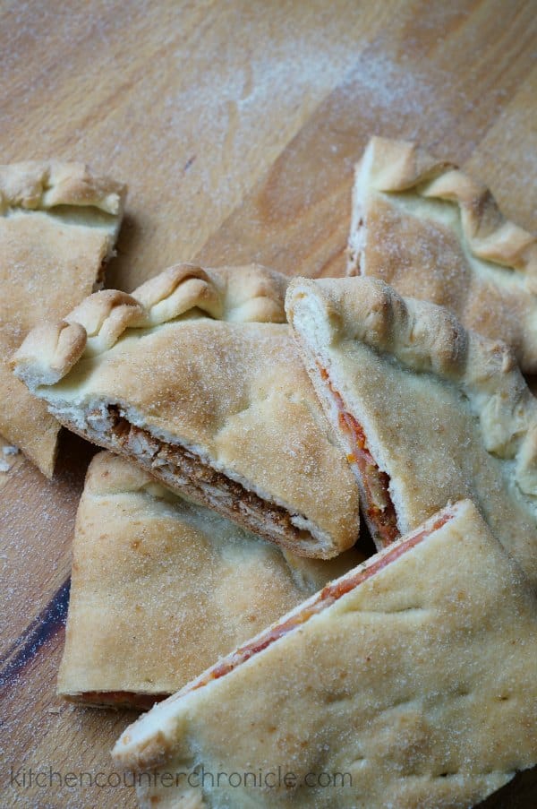 sweet and savoury calzones