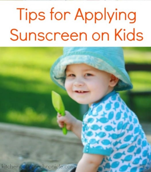 tips for applying sunscreen on kids