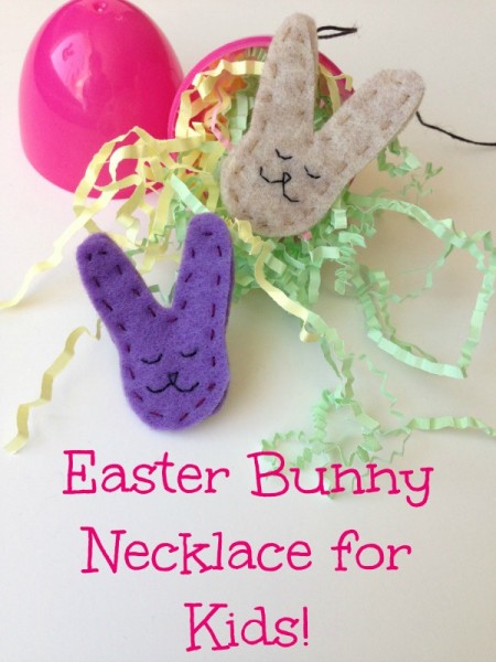 easter bunny necklace for kids
