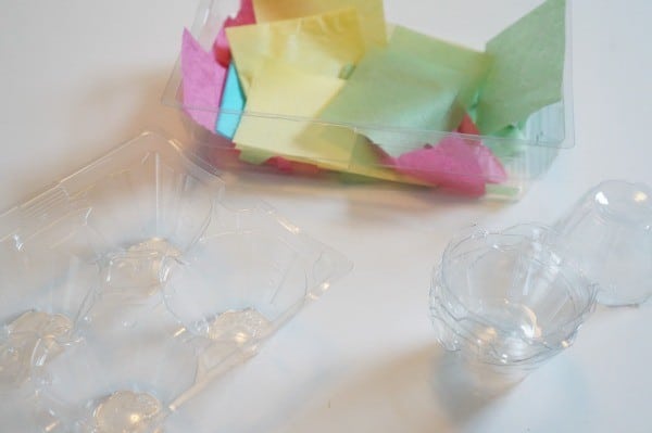 egg carton flowers cut out
