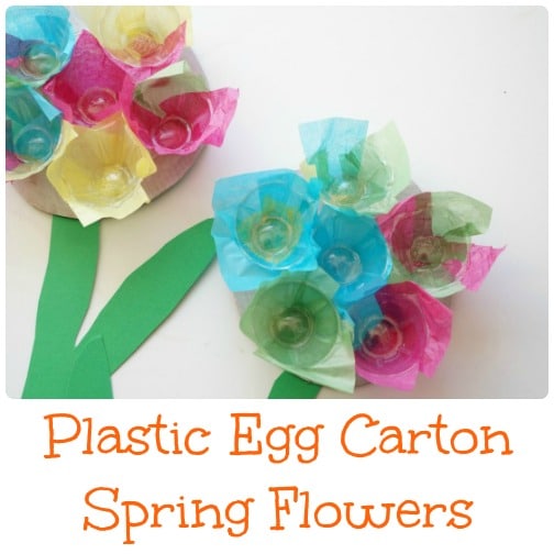 Plastic Egg Carton Flowers for Spring