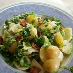 kale brussel sprout potato salad