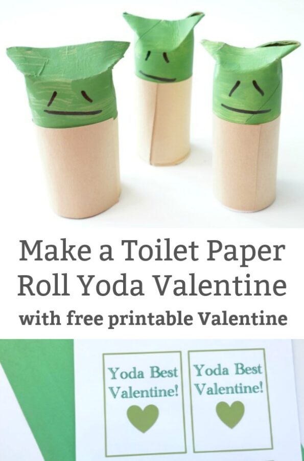 Yoda Best! Make a Toilet Paper Roll Yoda Valentine
