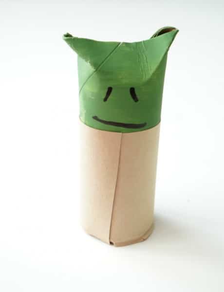 toilet paper roll baby yoda craft