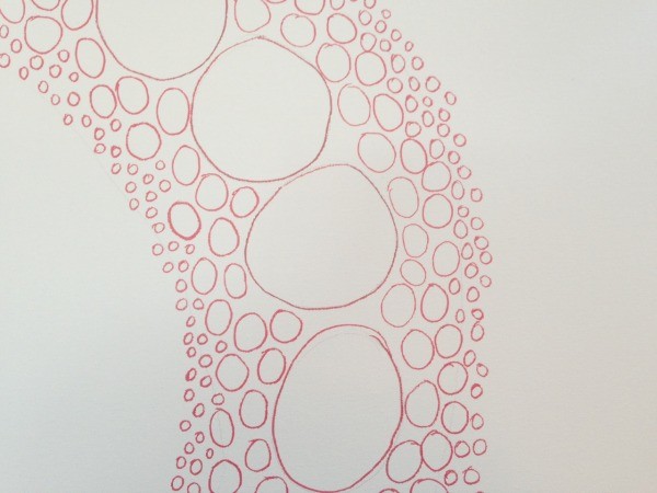 kid made yayoi kusama circles on canvas