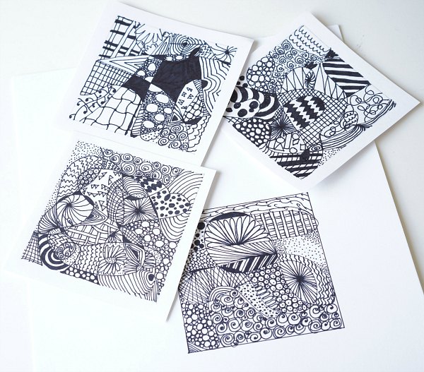 Zentangle Tiles - Square White, Do More Art with Zentangle